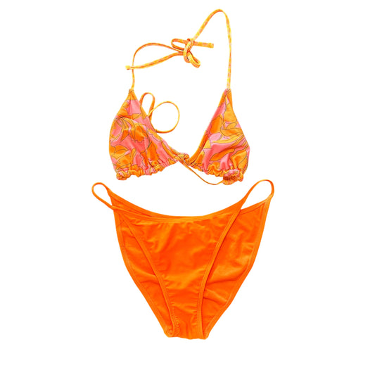 WILD FABLE BIKINI PINK ORANGE 158 MEDIUM