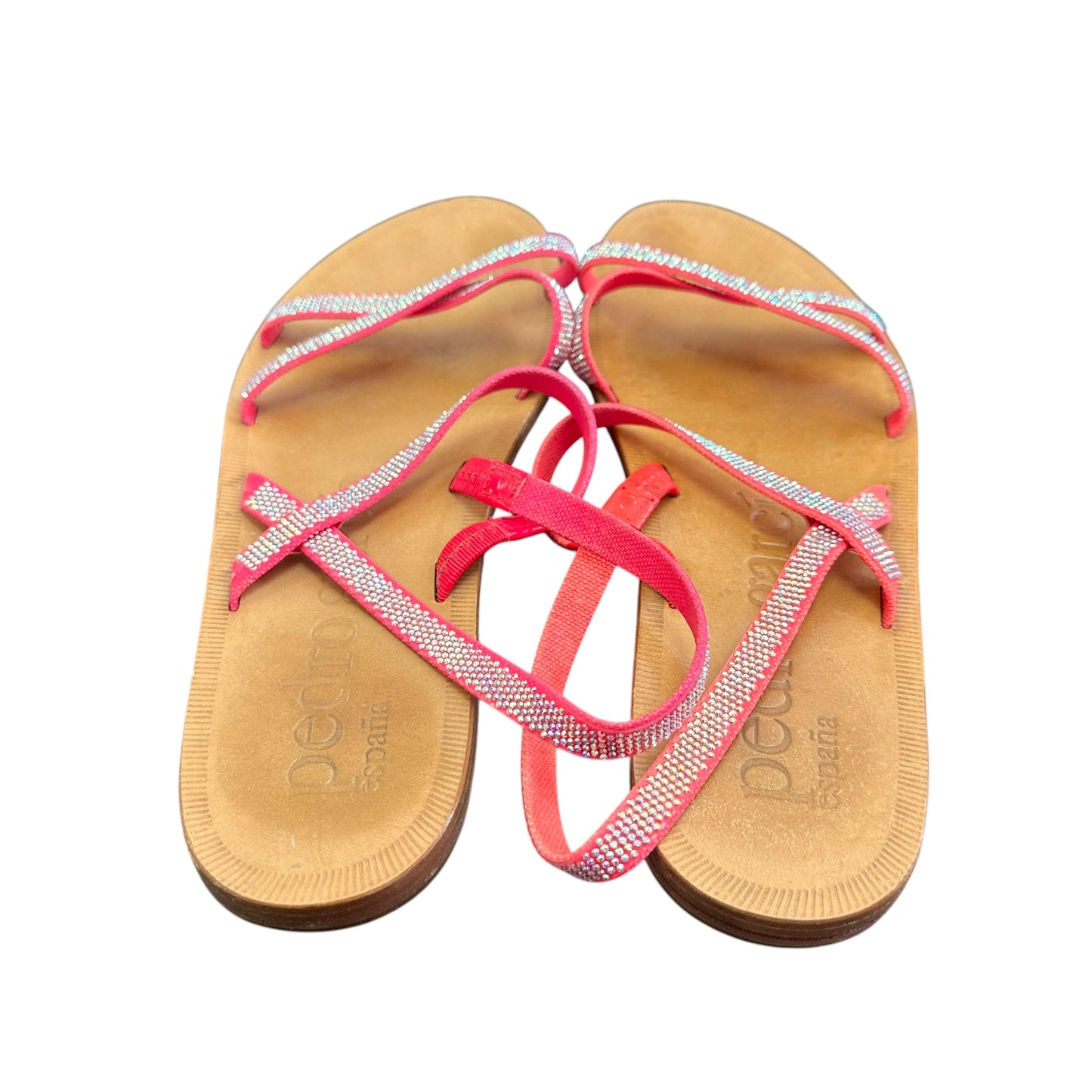 PEDRO GARCIA PINK RHINESTONE SANDALS 38 SZ 6.5
