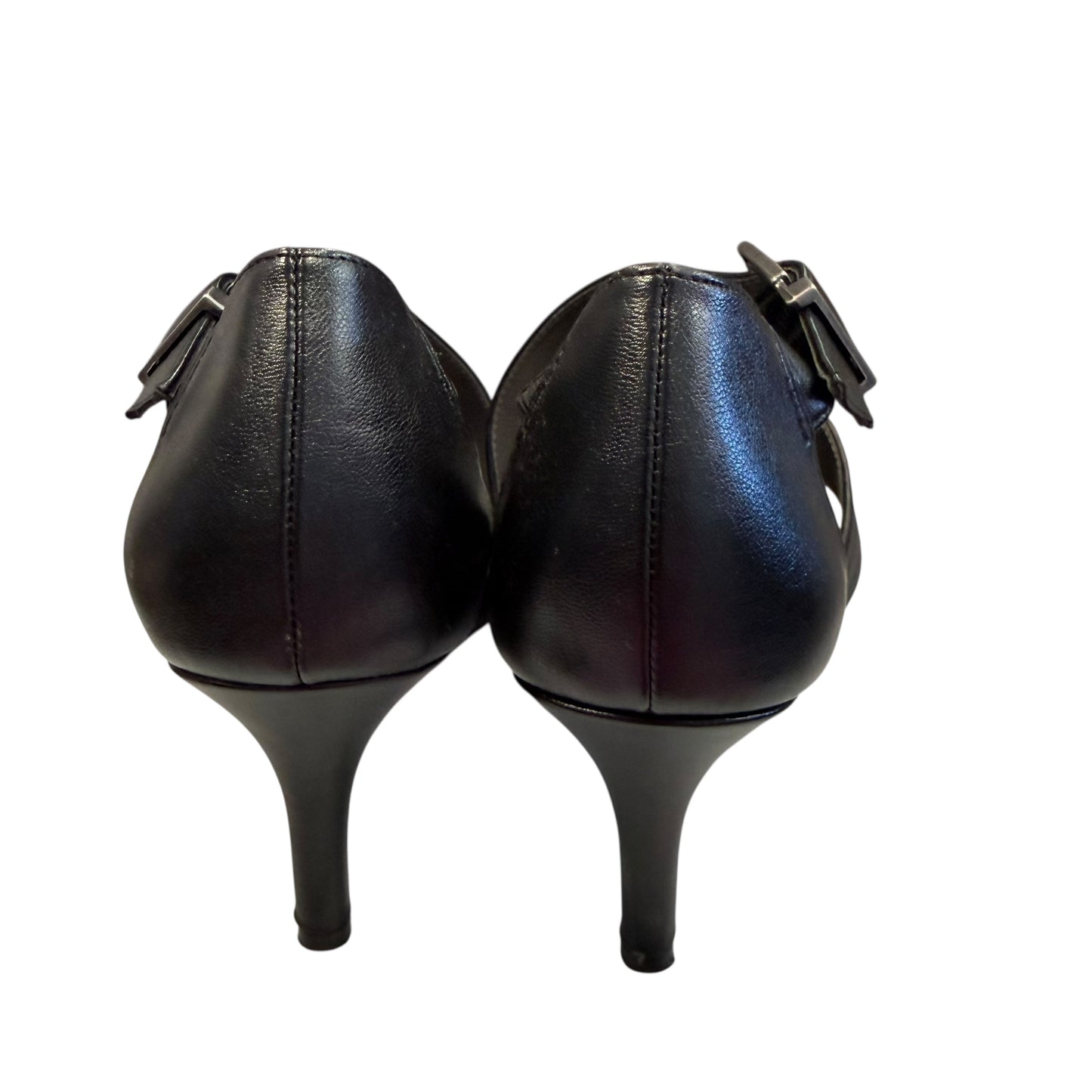 LIFESTRIDE SEE THIS BLACK POINTY TOE STRAPPY HEELS 233 SZ 9.5