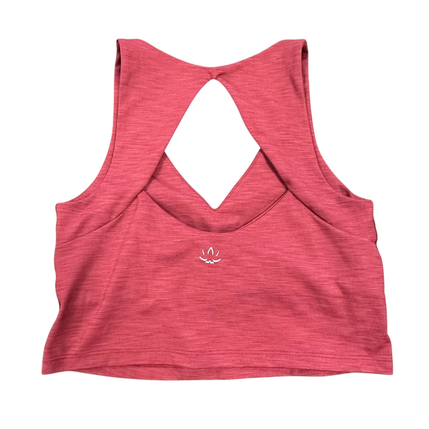 BEYOND YOGA CROPPED TANK BRICK RED OPEN BACK 26 LARGE