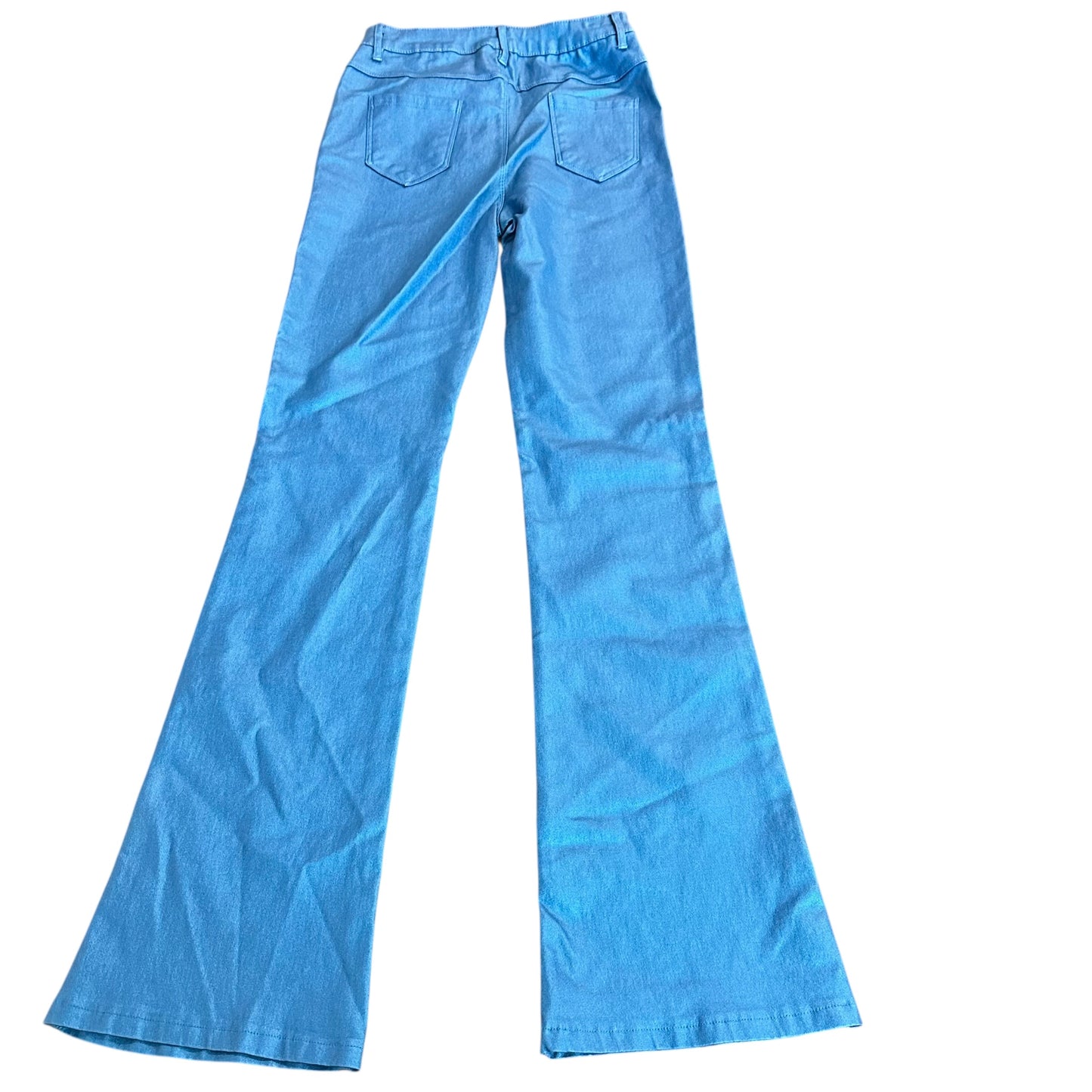 BLUE METALLIC FLARE JEANS 251 SMALL