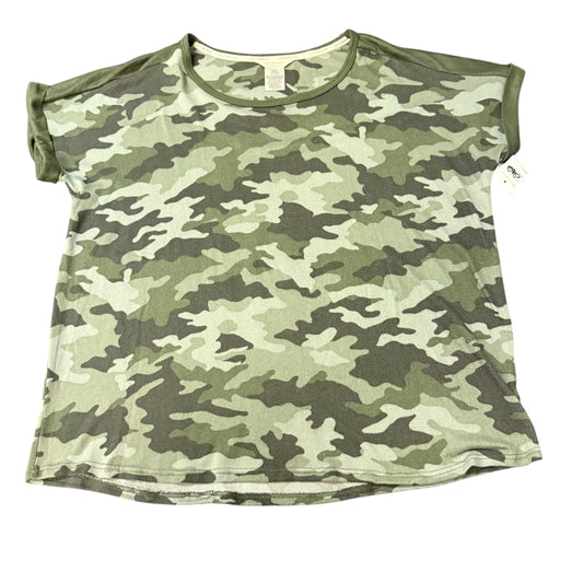 LUCKY BRAND GREEN CAMO SHORT SLEEVE SHIRT 262 XXL