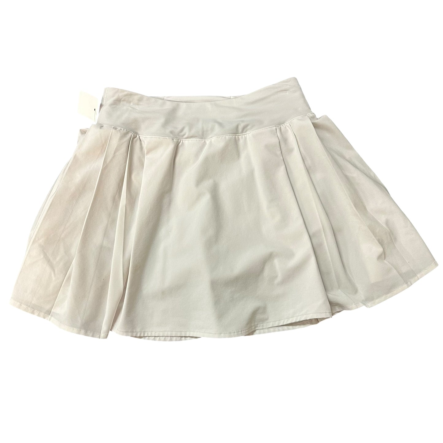 LULULEMON SIDE PLEAT HIGH RISE SKIRT WHITE 122 SZ 0