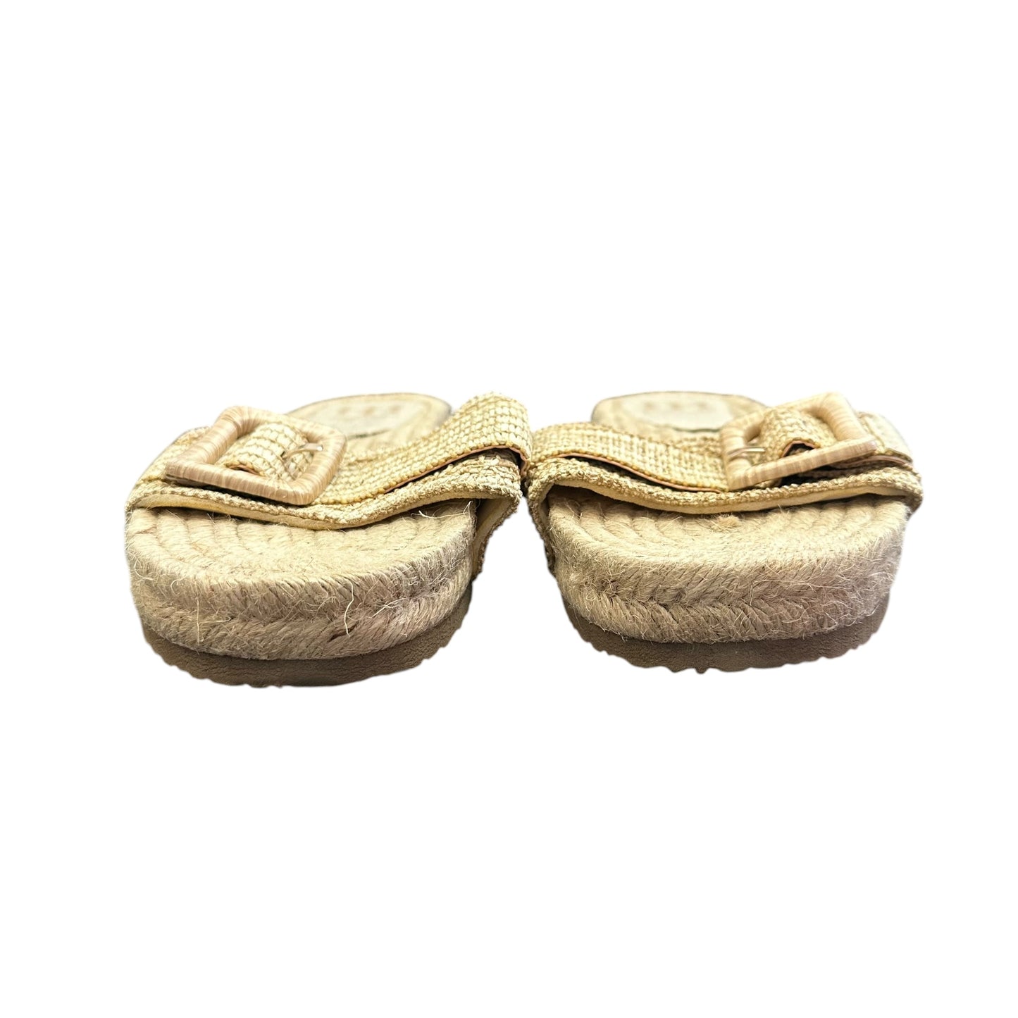 HAUTE HIPPIE RAFFIA JUTE SLIDES NWOT 100 SZ 9