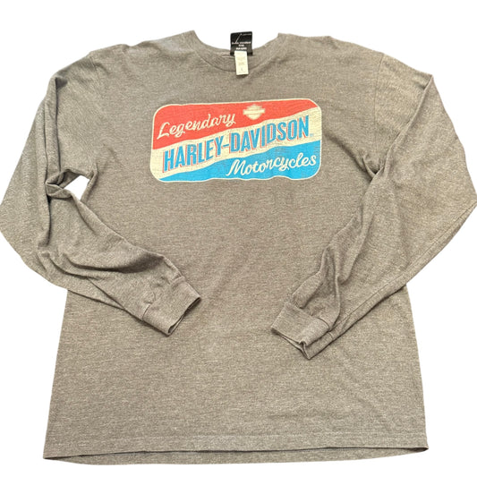 HARLEY DAVIDSON GRAY LONG SLEEVE LUBBOCK TEXAS 100 LARGE