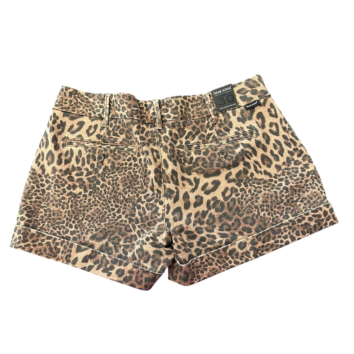 DEAR JOHN ANIMAL PRINT FLAT FRONT SHORTS NWT 100 SZ 30