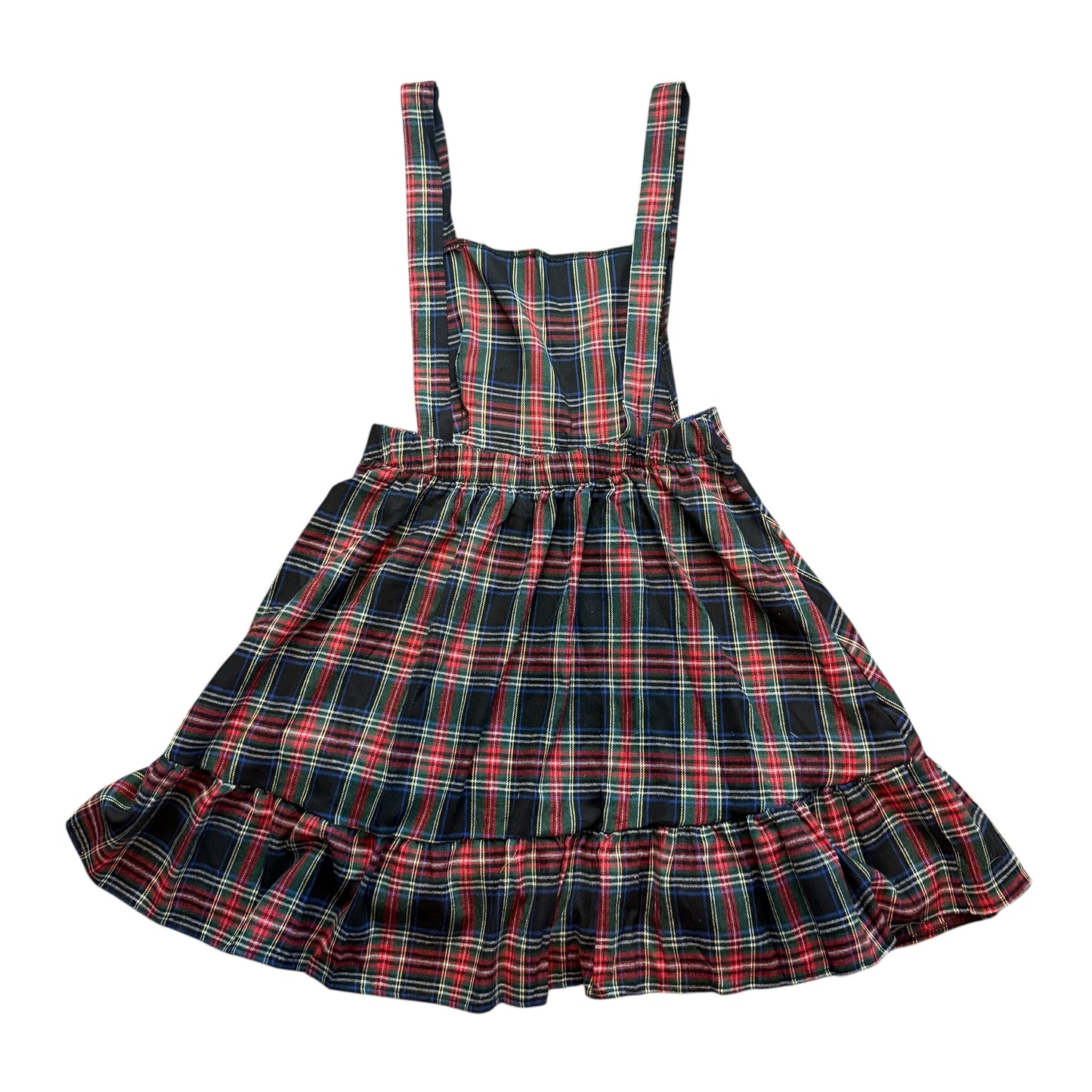 OVERALL PLAID DRESS BLACK SUSPENDER SKIRT NWOT 100 XL