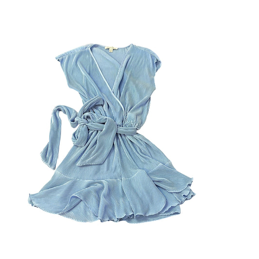DRESS DAY BLUE PLEATED ROMPER 27 SMALL