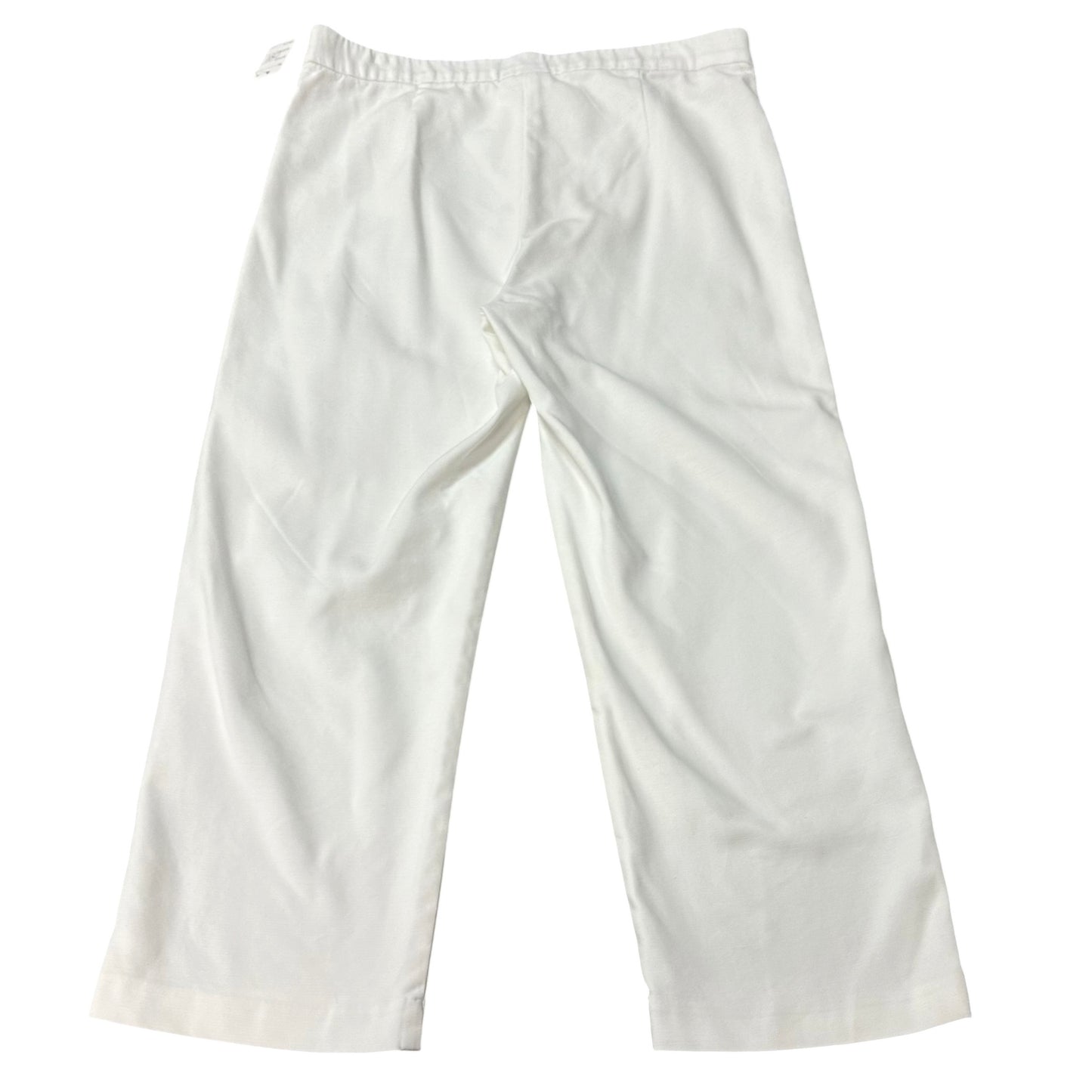 J JILL WHITE CROPPED ANKLE PANTS FLAT FRONT 282 SZ 8
