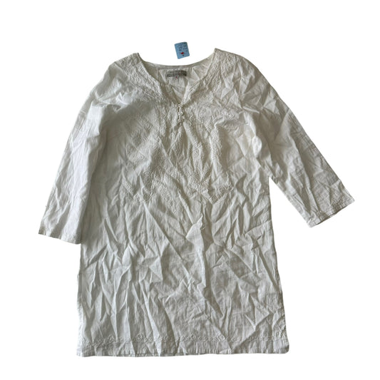 WORLD MARKET - WHITE GAUZE TUNIC - S/M - 87