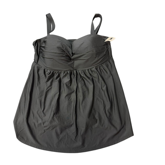ALEX MARIE BLACK SWIMSUIT TANKINI TOP 169 SZ 14