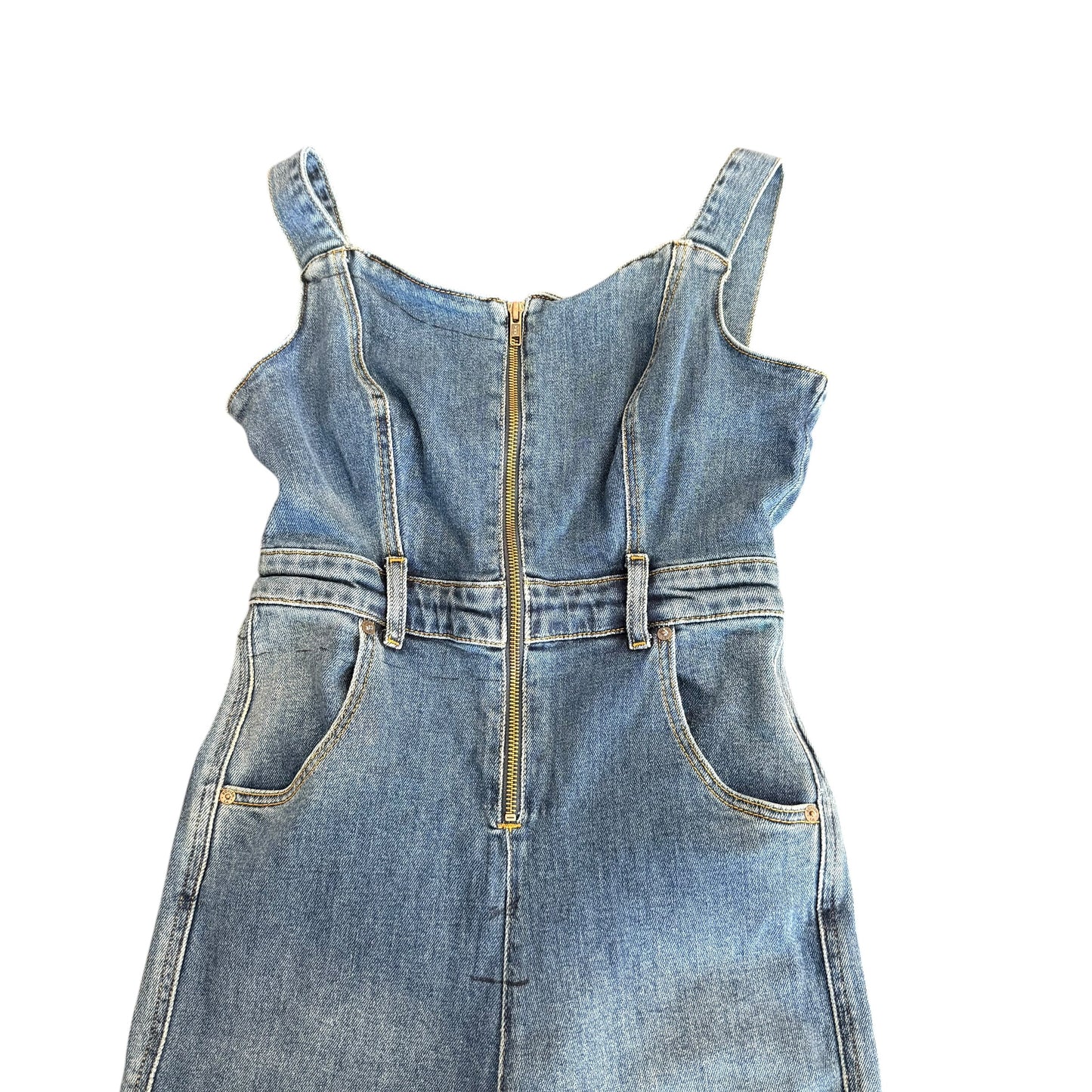 BOYISH DENIM BLUE JEAN JUMPSUIT 100 SZ 4