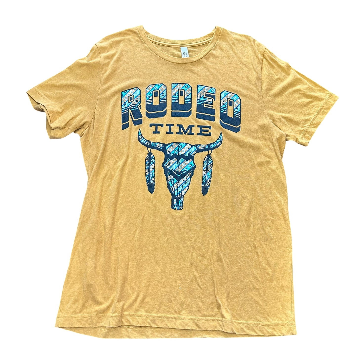 MUSTARD YELLOW RODEO TIME TSHIRT 143 LARGE