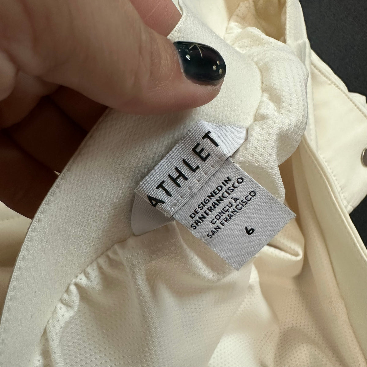ATHLETA BEIGE SKORT POCKETS HIGH WAISTED 100 SZ 6