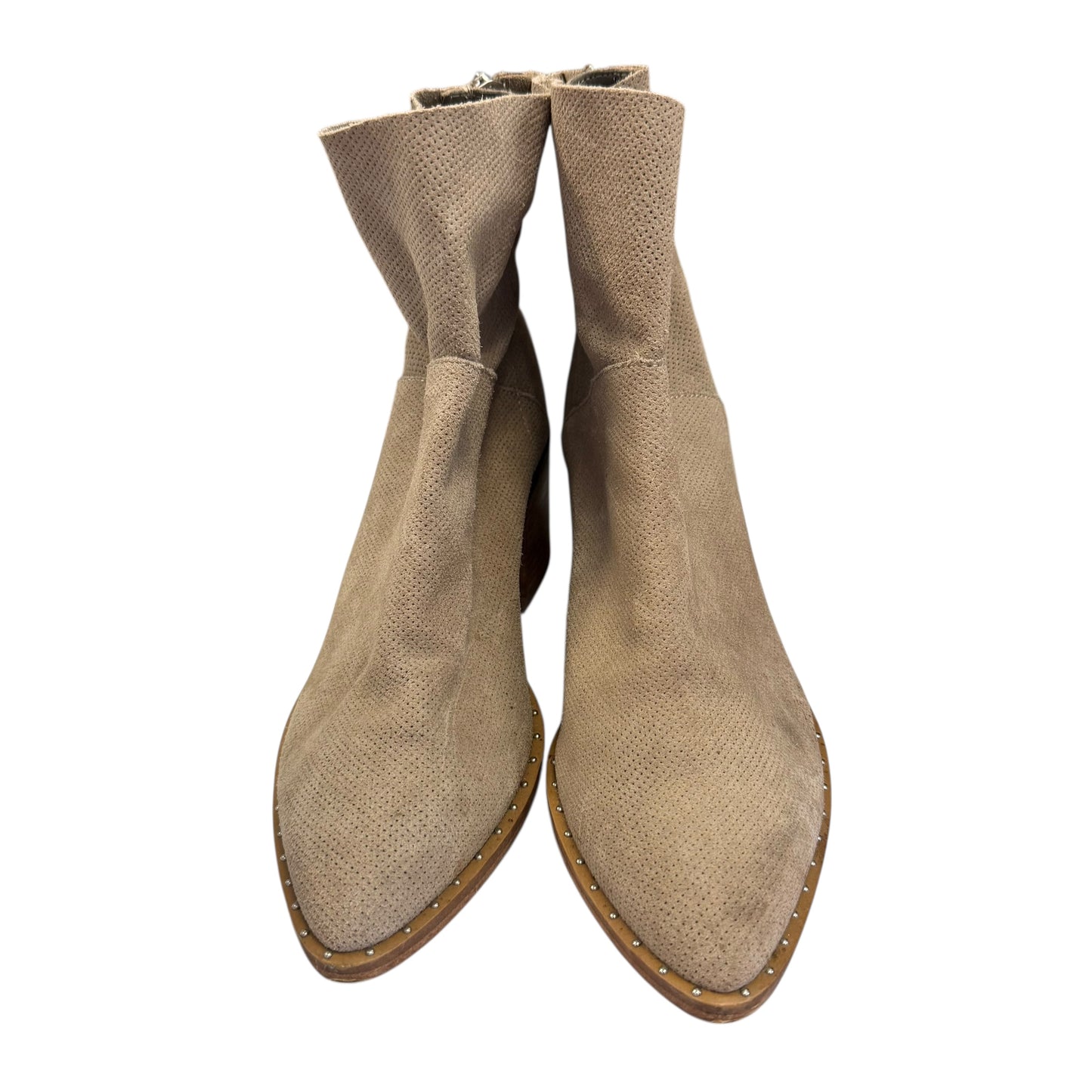 TREASURE & BOND FARRAH STUDDED TAN BROWN BOOTIES 100 SZ 8