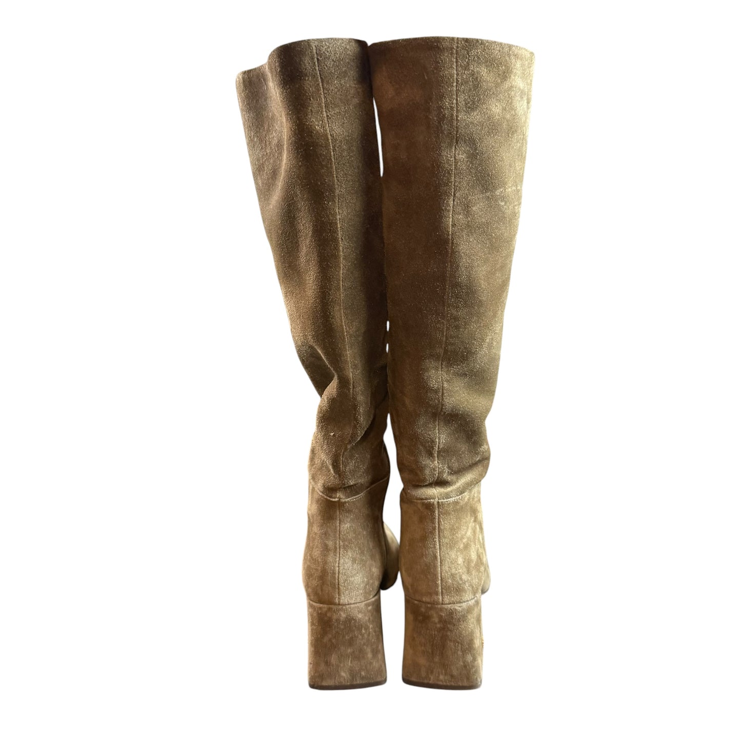 TORY BURCH KIRA KNEE HIGH BOOTS BROWN SUEDE 254 SZ 7.5