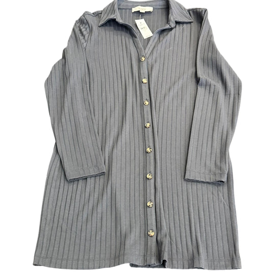 LOFT GRAY RIBBED DRESS NWT 26 SZ 10