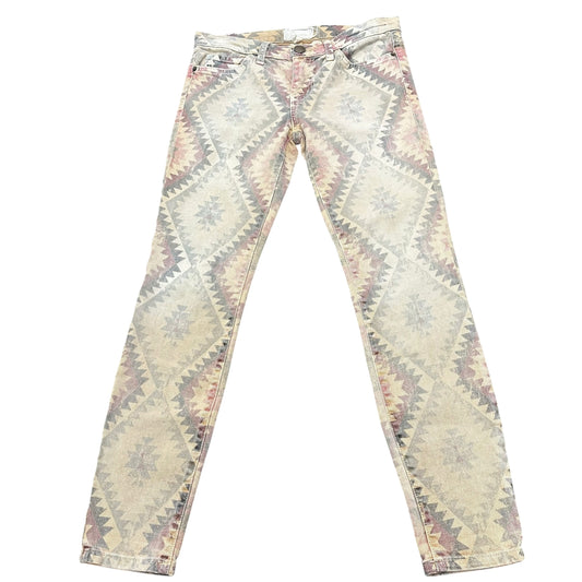 CURRENT ELLIOT TAN SOUTHWESTERN JEANS 100 SZ 0/25