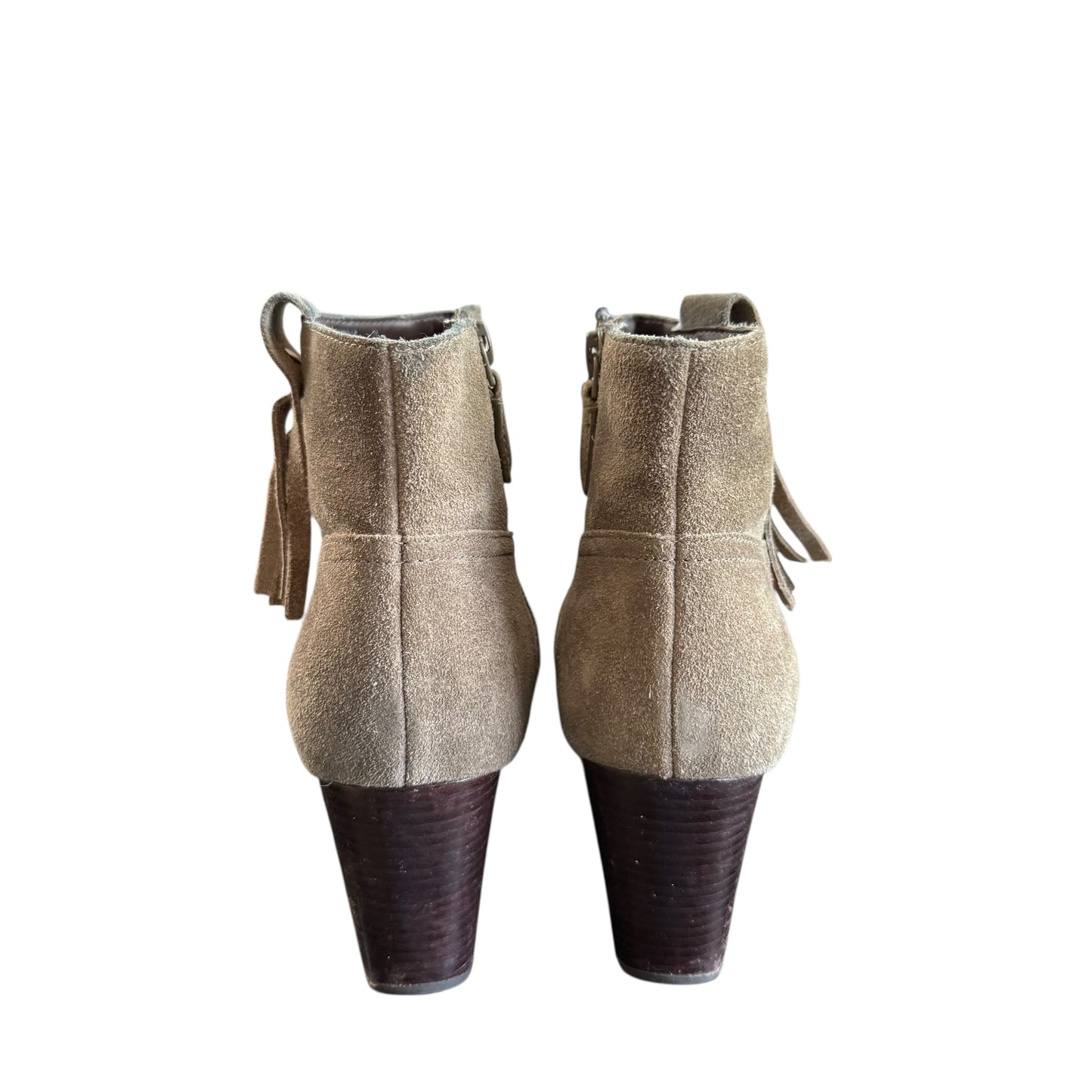 COLE HAAN ELSIE DETAIL TAUPE SUEDE BOOTIES 254 NEW SZ 7B