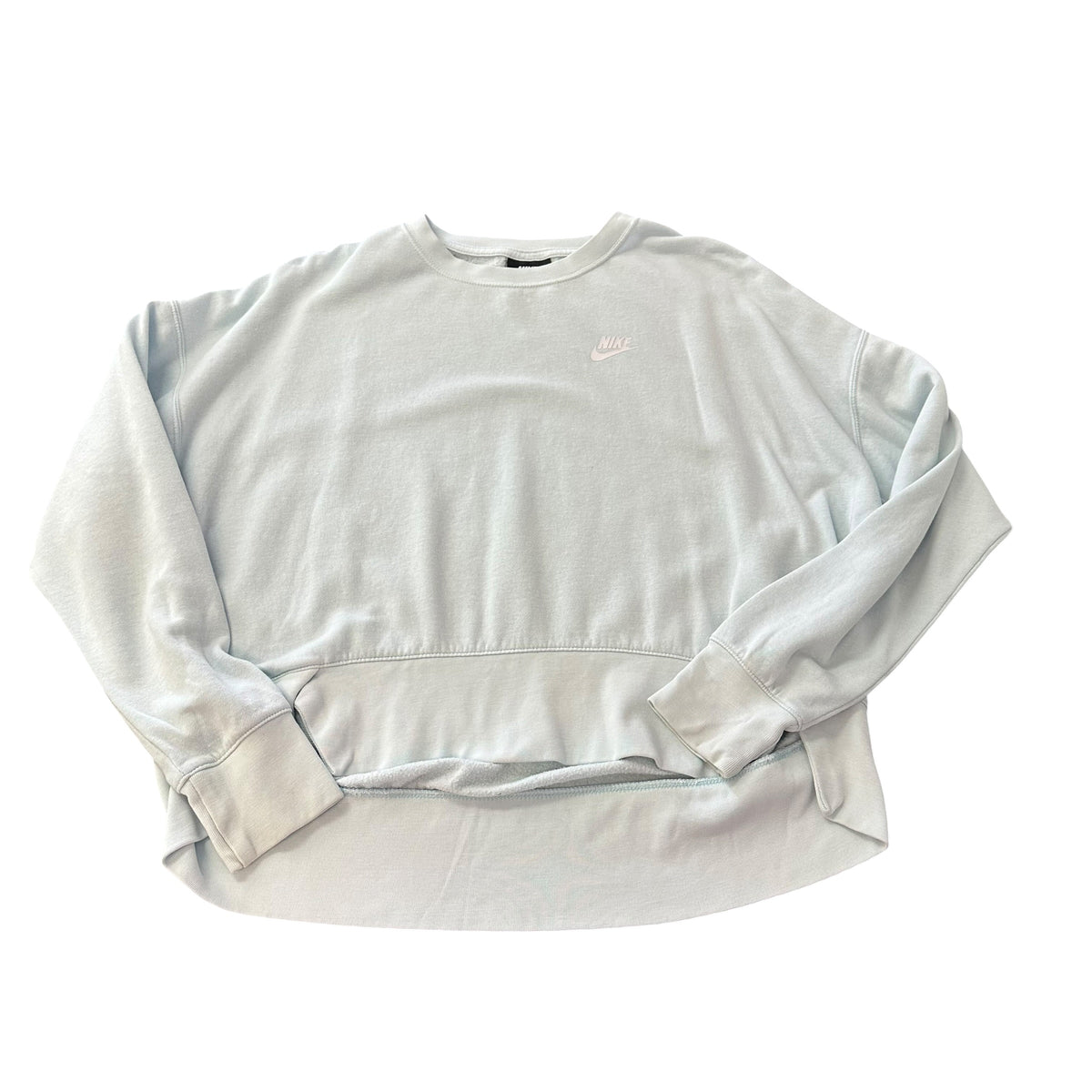 NIKE LIGHT BLUE CROPPED SWEATSHIRT 82 SMALL