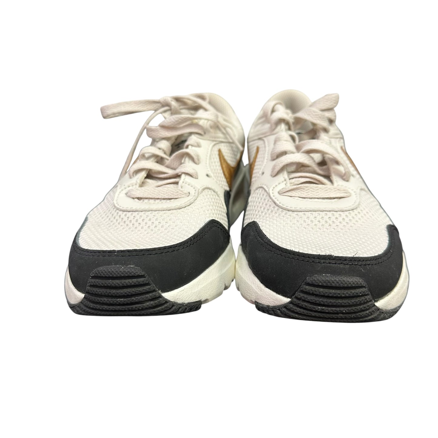 NIKE AIR MAX BLACK WHITE GOLD SNEAKERS 100 SZ 7