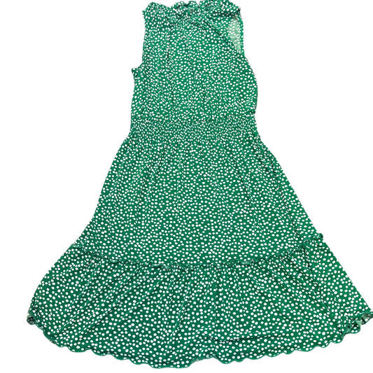 ENFOCUS GREEN WHITE POLKA DOT DRESS 258 SZ 10