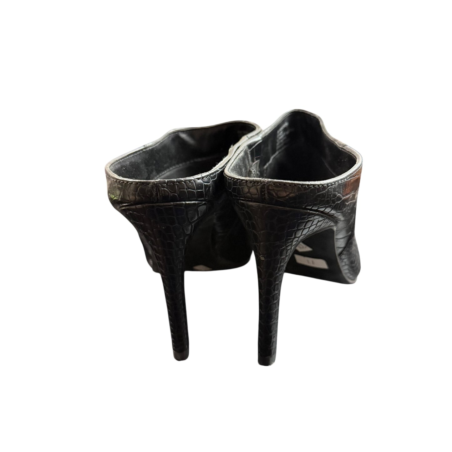 WORTHINGTON BLACK MULE ZENITH HEELS 100 SZ 9M