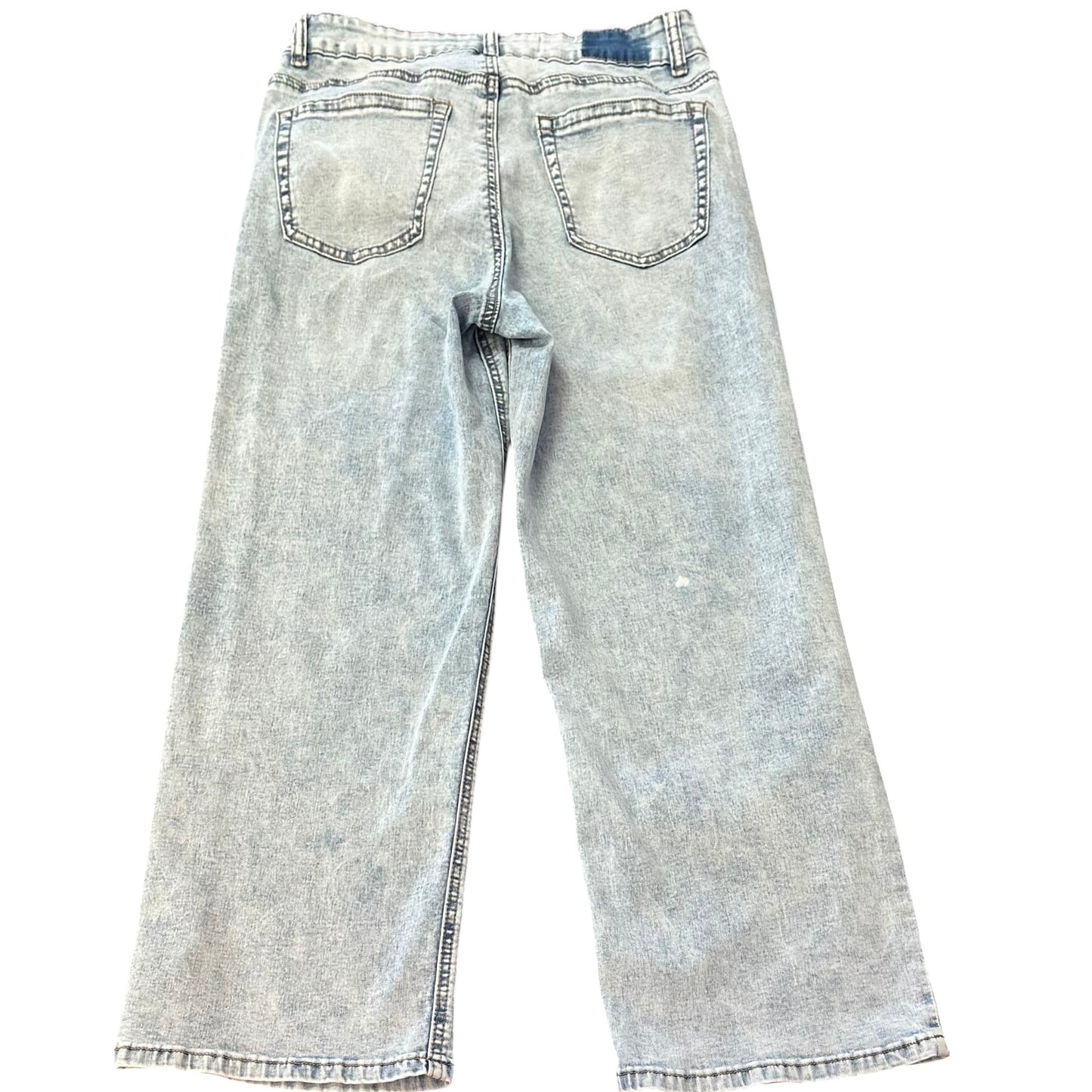 NEW MAX ACID WASH WIDE LEG BLUE JEANS 239 SZ 6