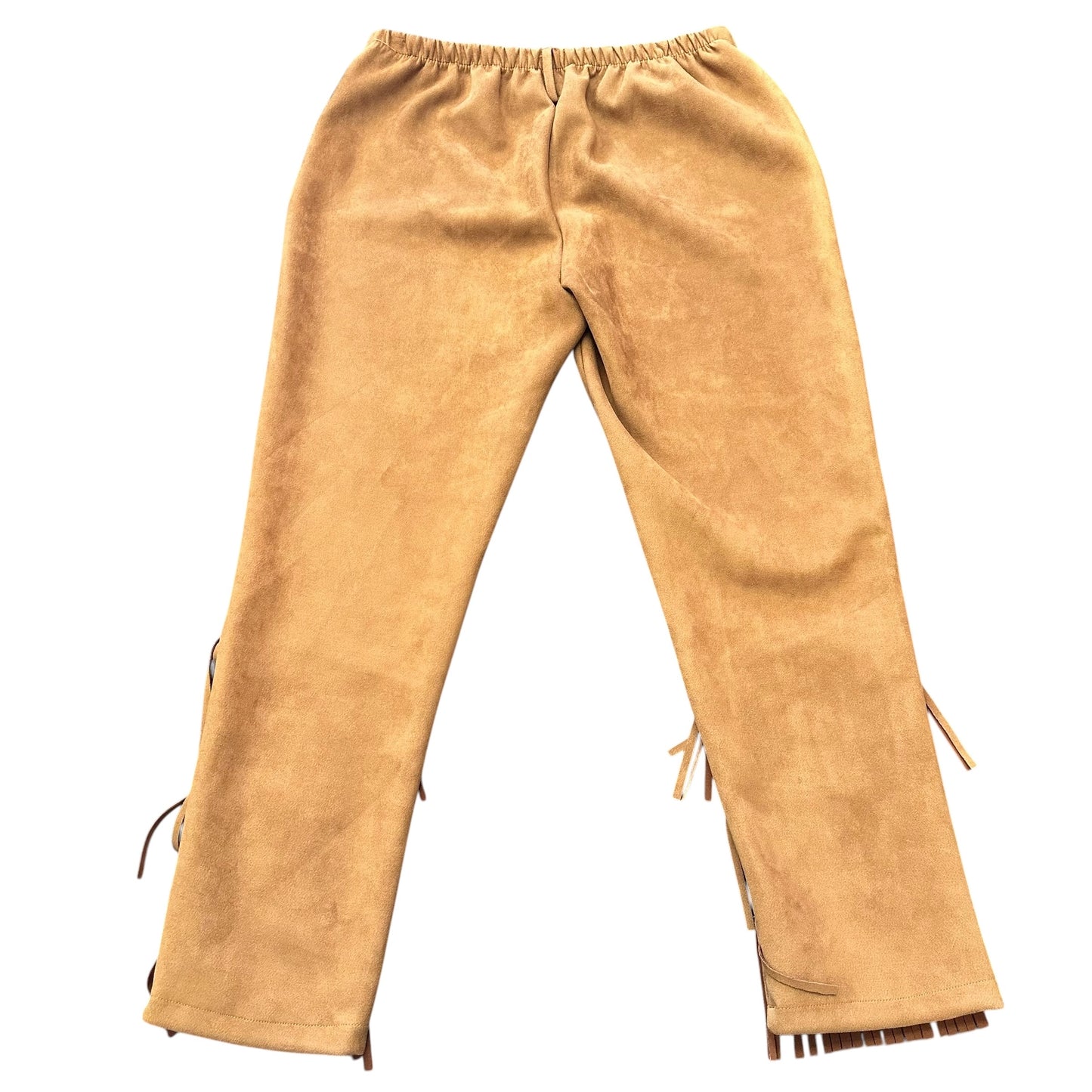 CRAZY TRAIN FAUX SUEDE FRINGE BROWN PANTS 219 L/XL