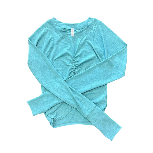FREE PEOPLE MOVEMENT BLUE LONG SLEEVE ACTIVE TOP NWT 122 XS