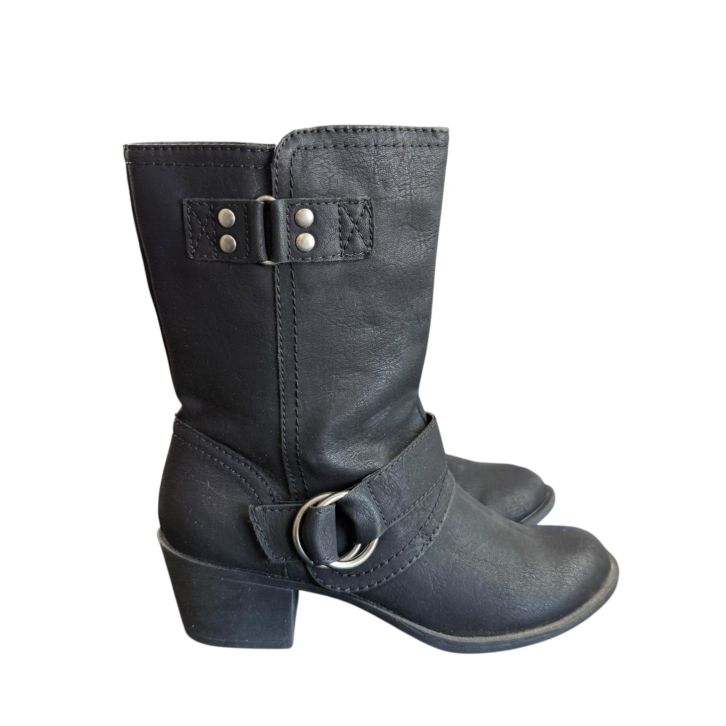 RAMPAGE BLACK MOTO BOOTS 91 NWOT SZ 6