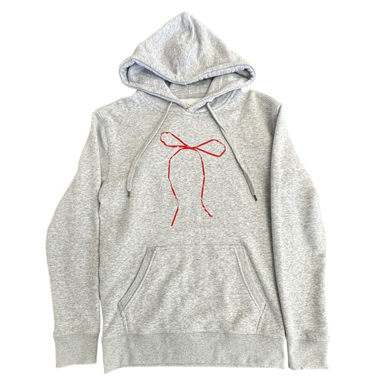 PS/LA GRAY RED BOW HOODIE 122 XS/SM