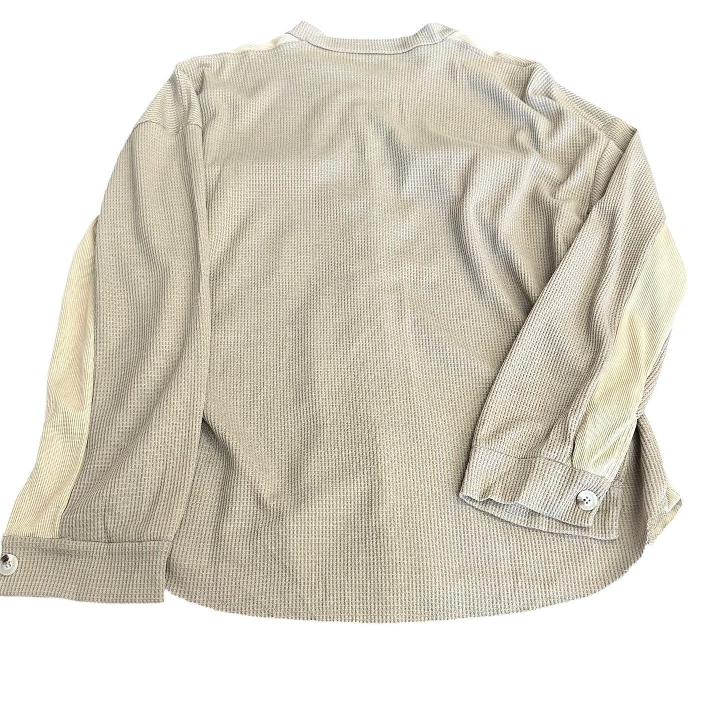 TAUPE WAFFLE KNIT SHIRT JACKET NWOT 223 LARGE