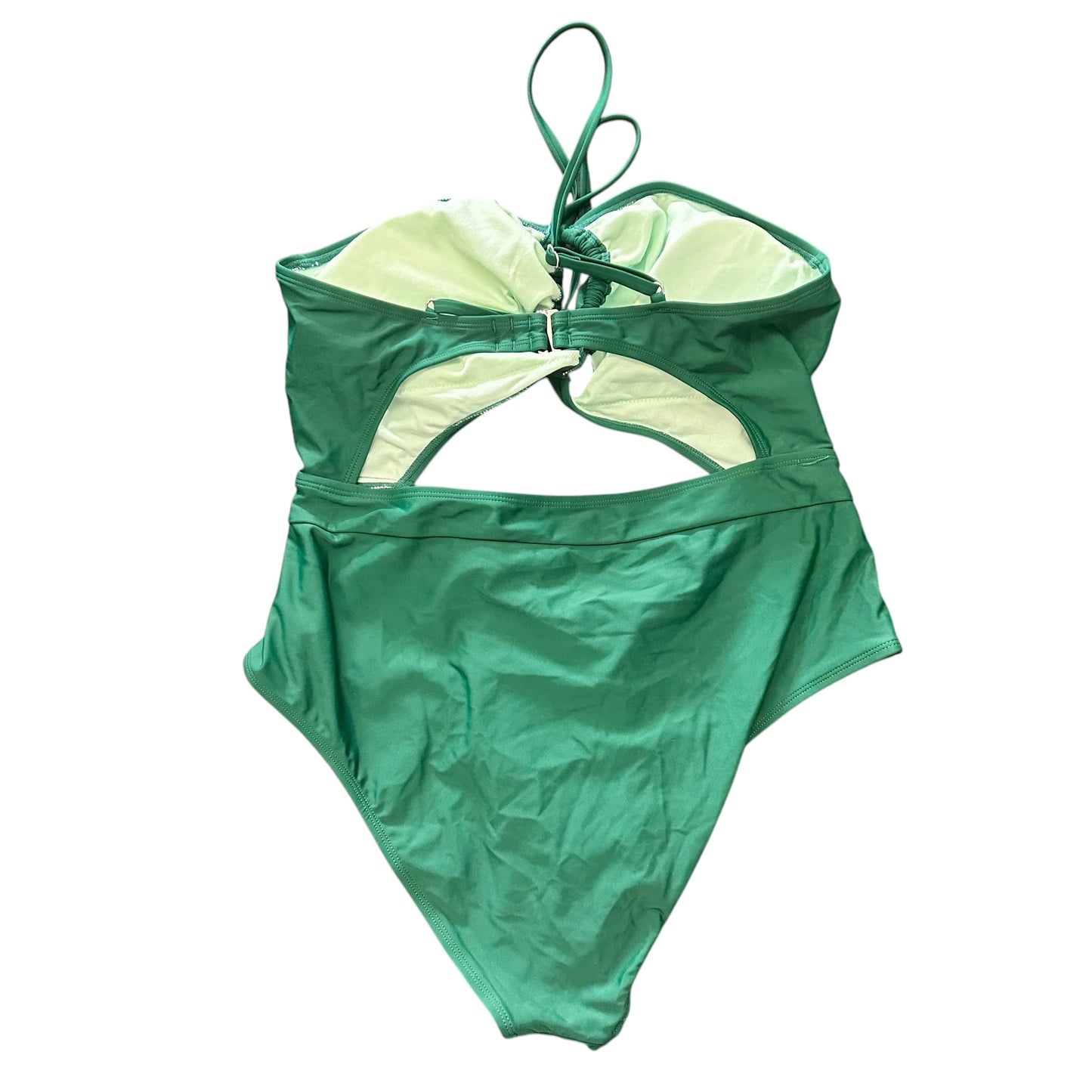 GREEN ONE PIECE SWIMSUIT W CUTOUTS 100 XL