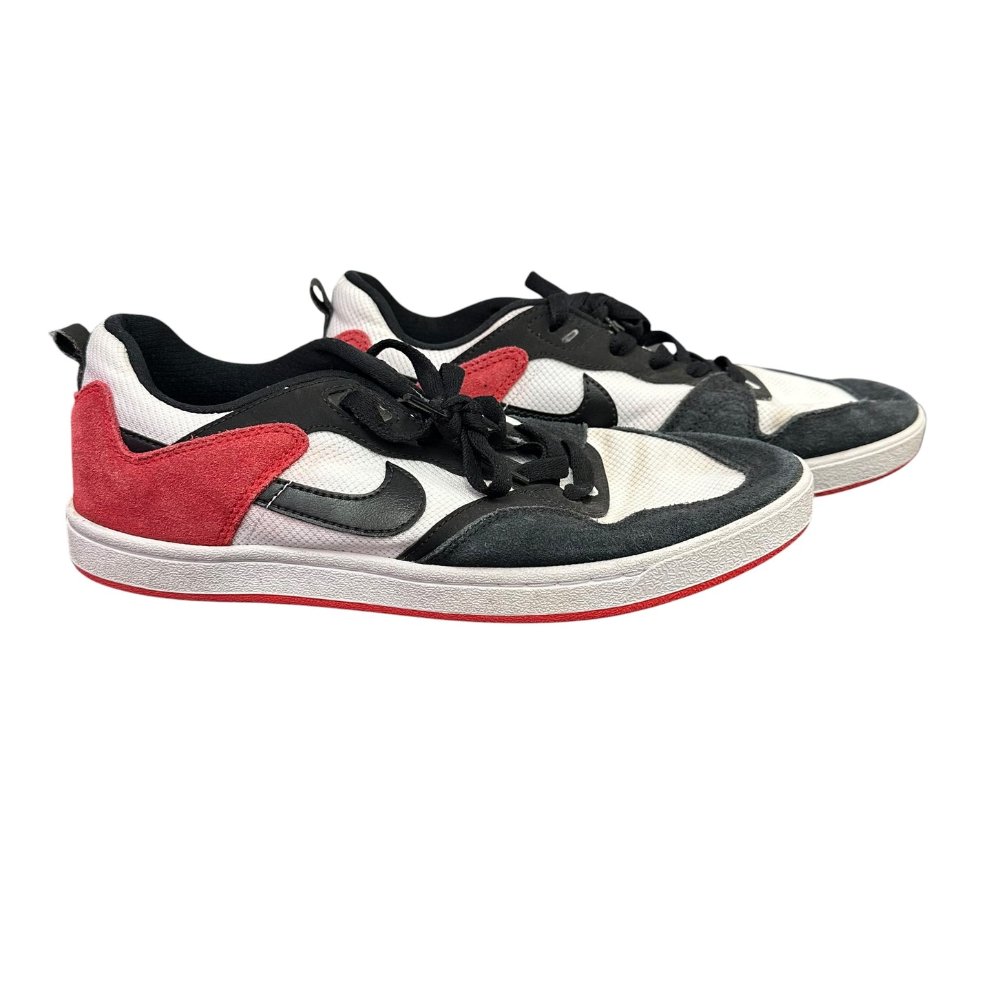 NIKE SB BLACK RED WHITE SNEAKERS 56 SZ 9.5