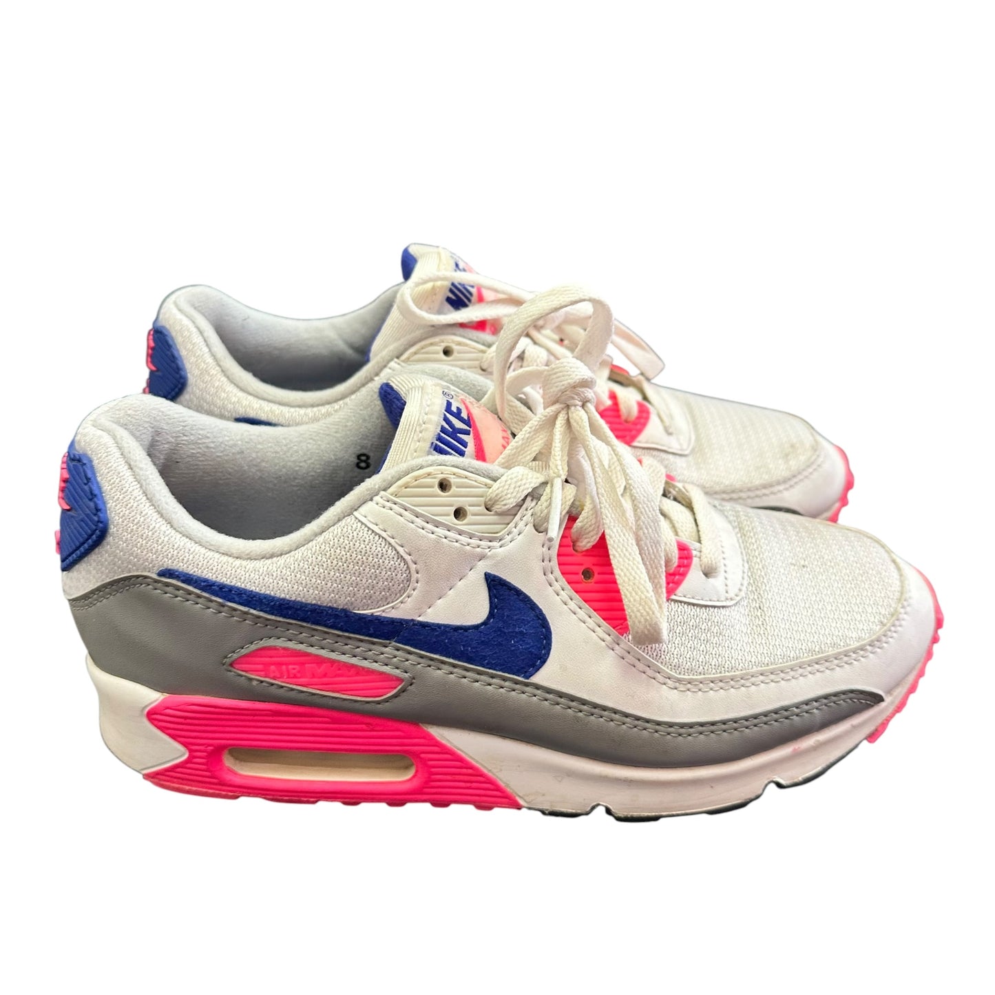 INSPIRED WHITE AIR MAX SNEAKERS 100 SZ 8