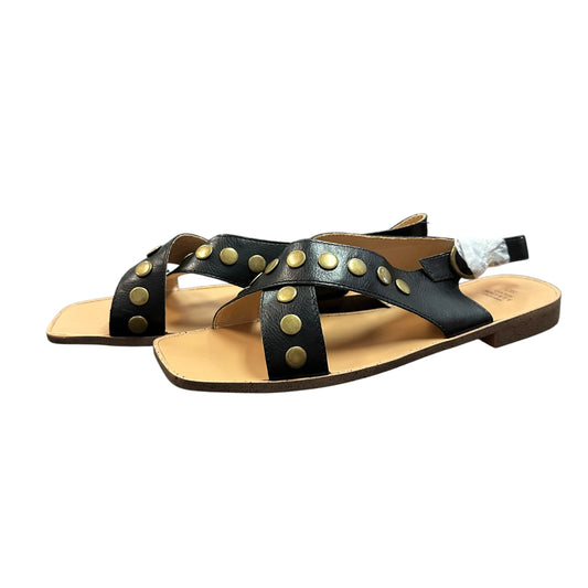 OASIS SOCIETY KYLIE BLACK STUDDED SANDALS NEW YORK 26 SZ 10