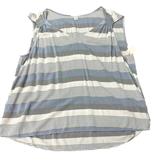 OLD NAVY BLUE WHITE STRIPED SLEEVELESS BLOUSE 262 XL