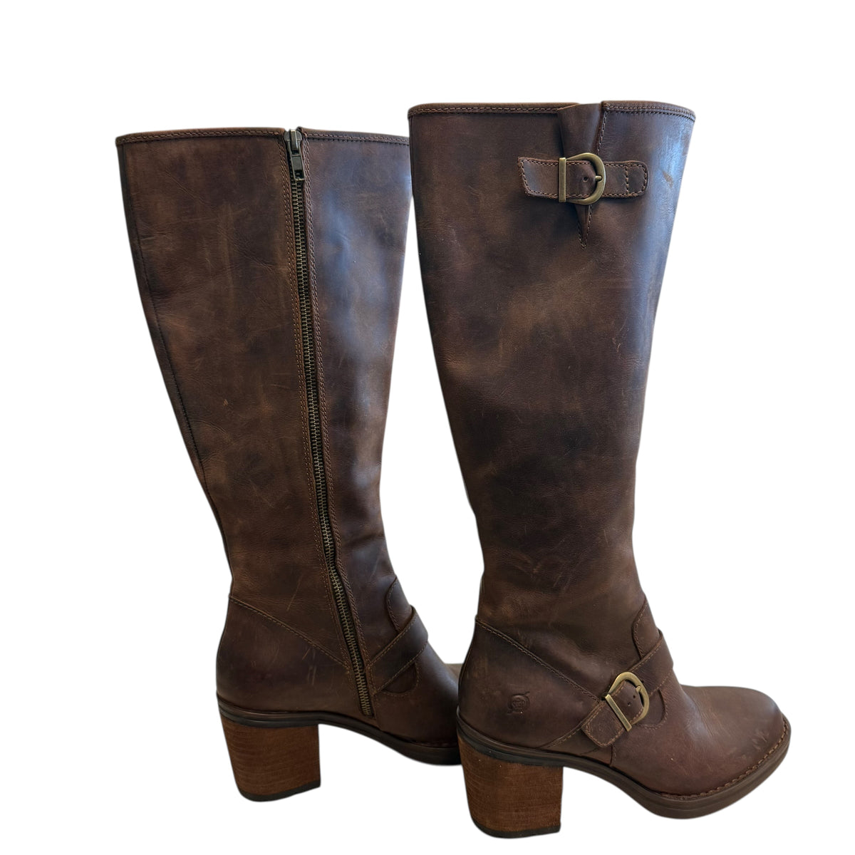 BORN BROWN LEATHER RIDING BOOTS NEW 251 SZ 8