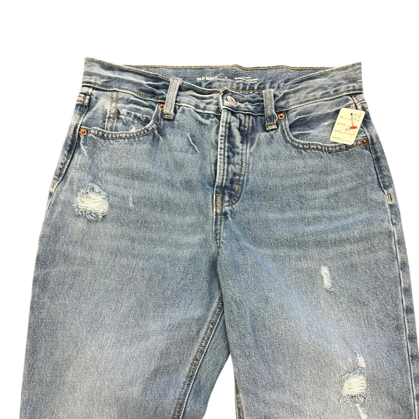 OLD NAVY HIGH RISE SLOUCHY STRAIGHT BLUE JEANS 124 SZ 6