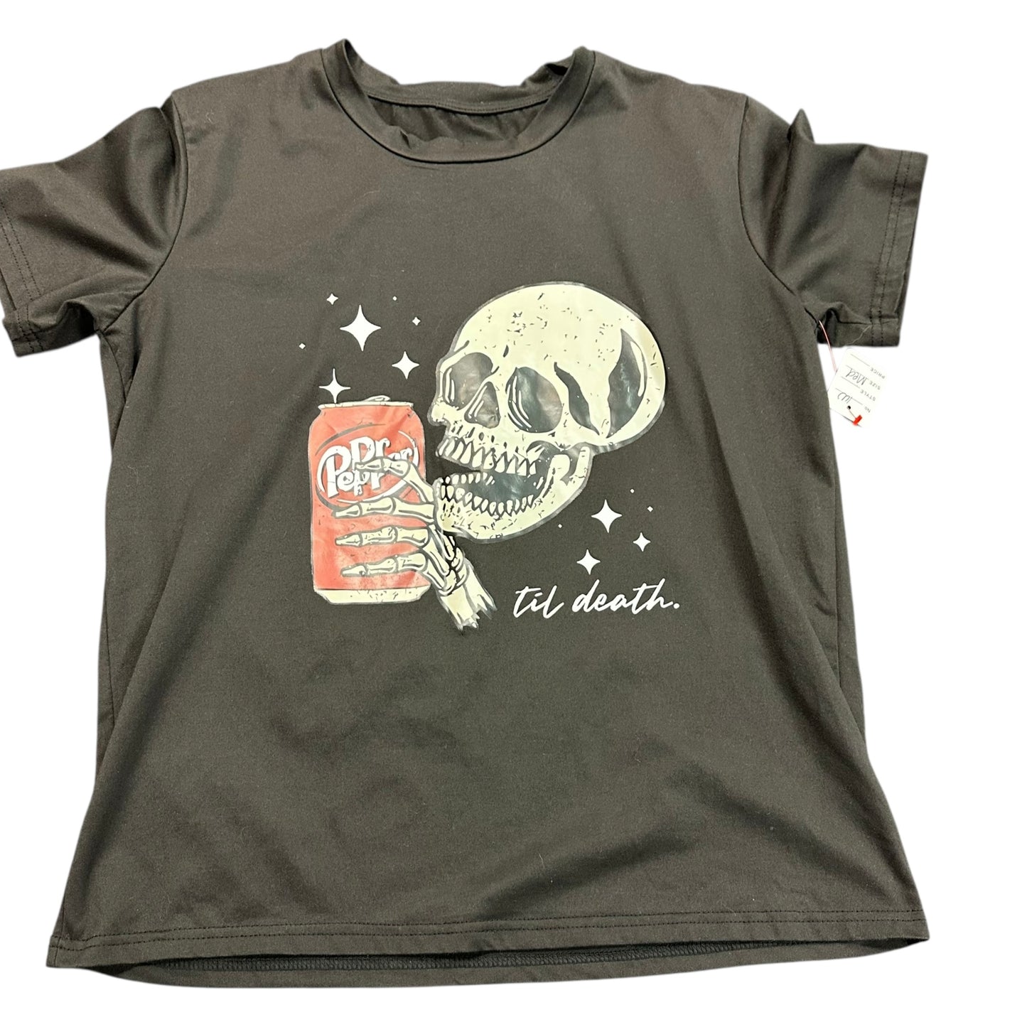 DR PEPPER TIL DEATH BLACK TSHIRT 100 MEDIUM