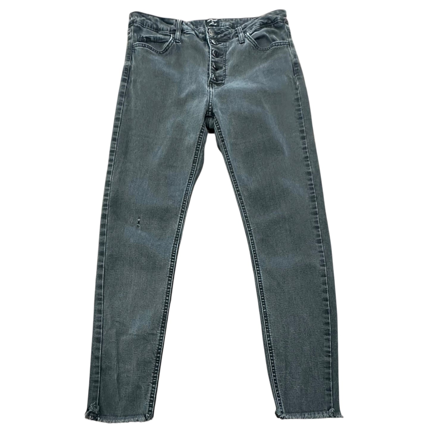 JUST BLACK BLACK SKINNY JEANS RAW HEM 206 SZ 31