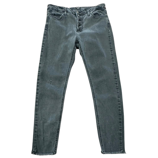 JUST BLACK BLACK SKINNY JEANS RAW HEM 206 SZ 31