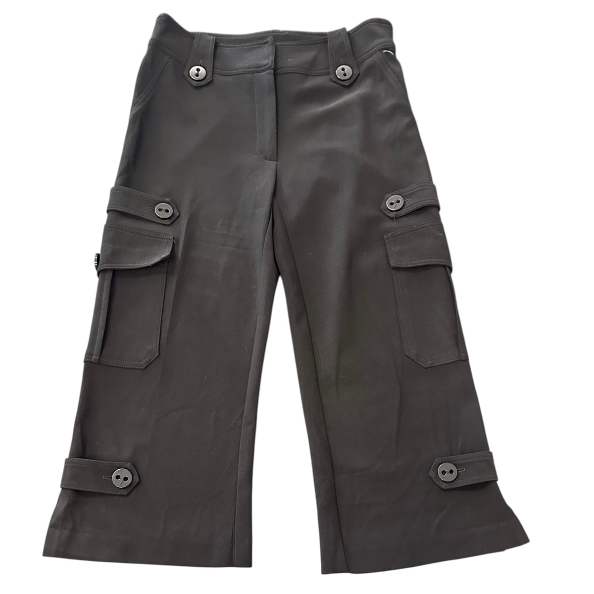 JOSEPH RIBKOFF BLACK CARGO CARPI PANTS 282 SZ 2
