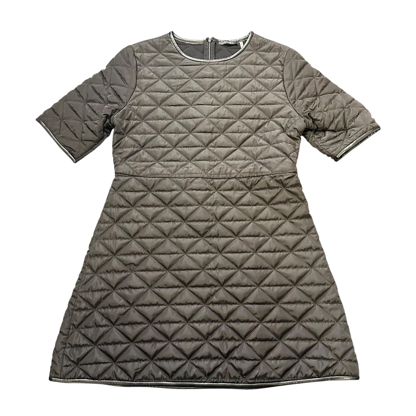 DOLCE CABO BLACK QUILTED MINI DRESS 100 SMALL