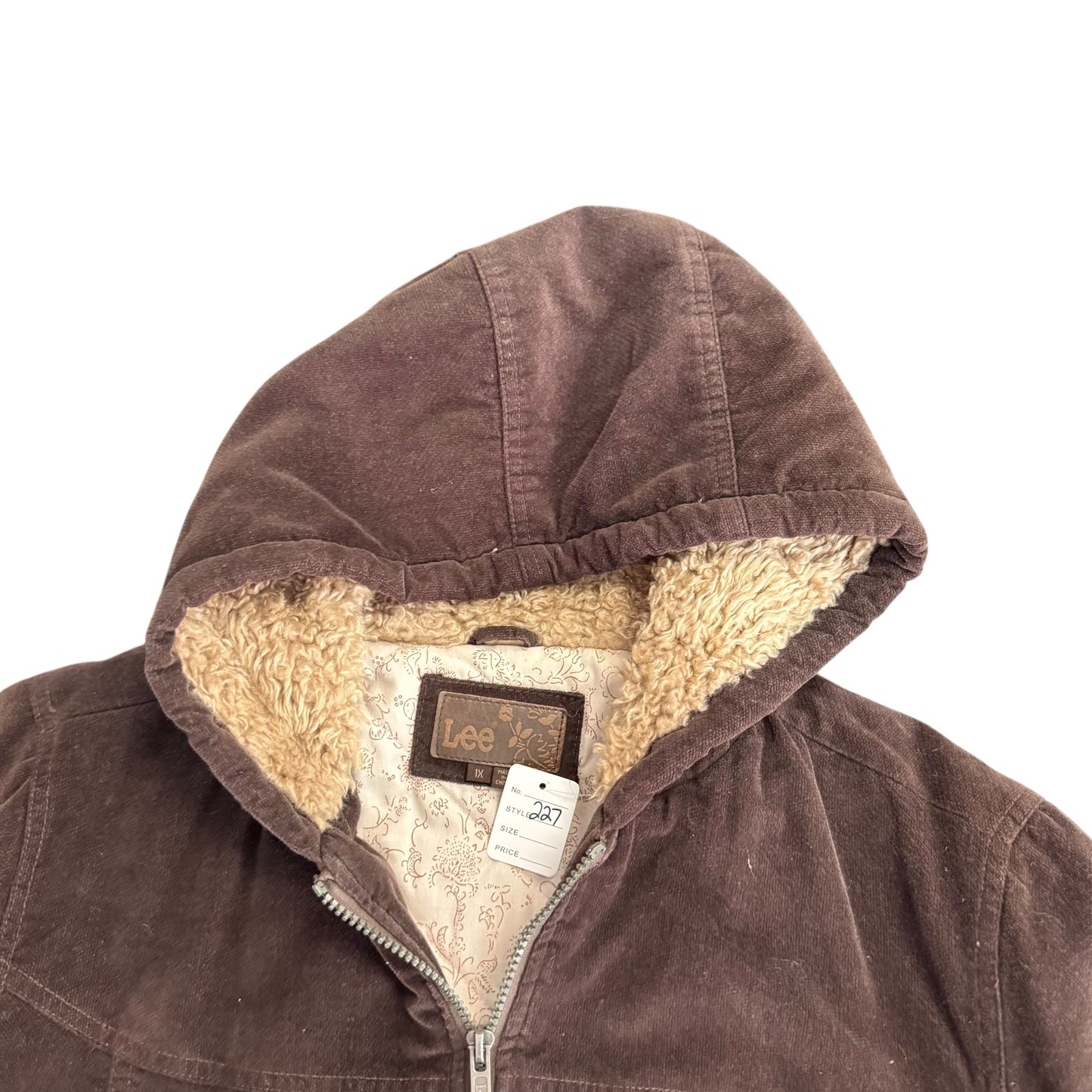 LEE BROWN HOODED JACKET 227 1X