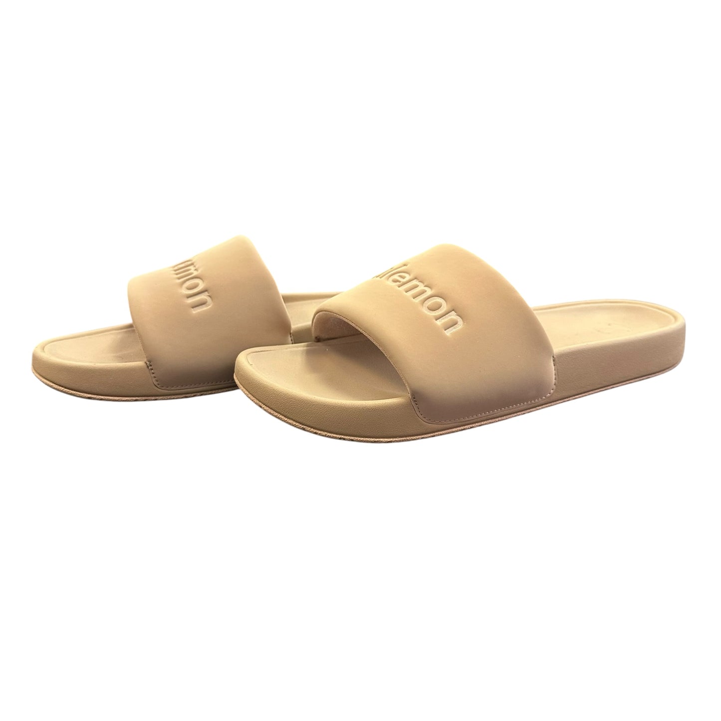 LULULEMON RESTFEEL SLIDE SANDALS SAND DOLLAR NWOT 276 SZ 12