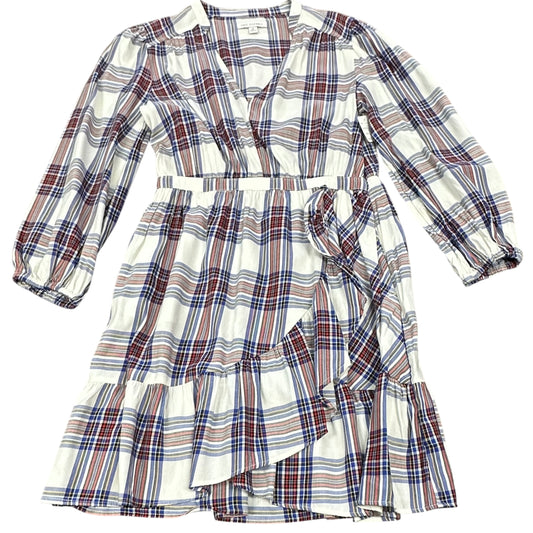 FREE ASSEMBLY WHITE PLAID DRESS 112 MEDIUM