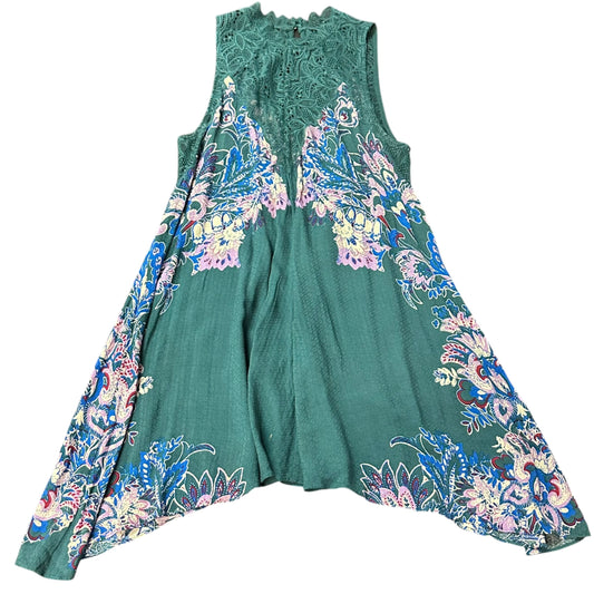 FREE PEOPLE MARSHA TEAL GREEN LACE DRESS 158 SMALL