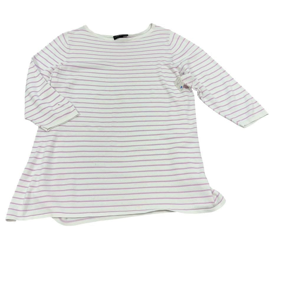 LANE BRYANT PINK WHITE STRIPED KNIT TOP 100 SZ 18/20 *PILING
